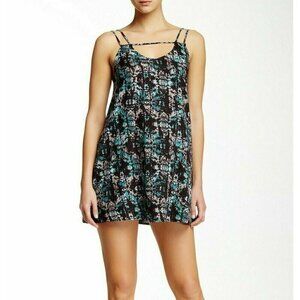 RVCA Womens Teal Rayon Thrilled Strappy Cutout Sleeveless Dress Size M